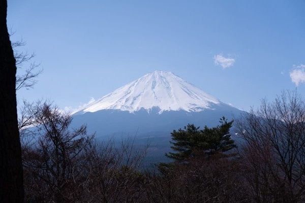 河口湖的富士山